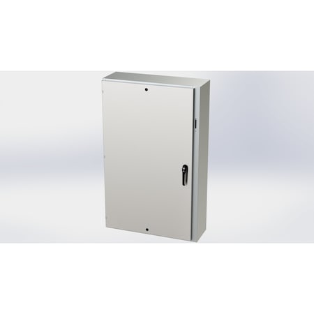 Saginaw Control & Engineering 3 Point Latch Electrical Enclosures, 60 in H, 12 in D, 37.38 in W, NEMA 3R, 4, 4X, 12, 13 SCE-60XEL3712SS6LP